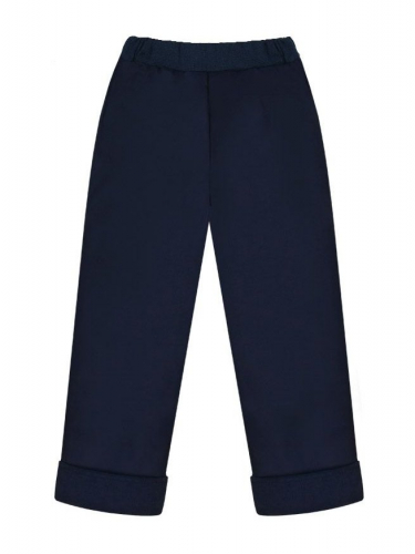 Синие утеплённые брюки для мальчика 75716-МО18