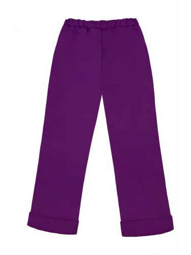 Теплые фиолетовые брюки для девочки 75753-ДО16
