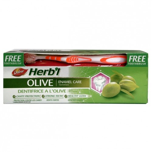 Зубная паста Dabur Herb'l Olive (с зубной щеткой), 150 г