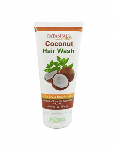 Шампунь для сухих волос на основе кокосовой стружки, Coconat Hair Wash Патанджали, 150 мл