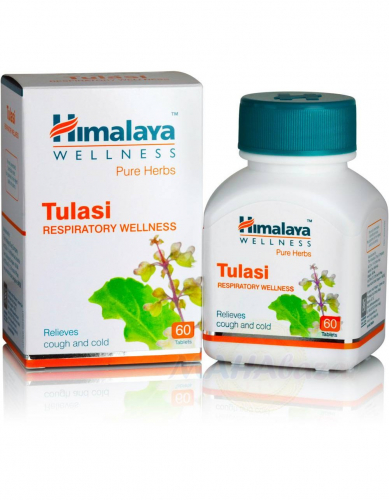 Тулси (Растительное средство от простуды и ОРЗ), Wellness Tulasi Himalaya, 60 таб.