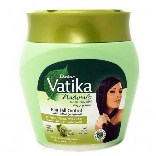 Маска для волос против выпадения волос с экстрактом чеснока и кактуса, Hair Fall Control Dabur Vatika, 500 мл