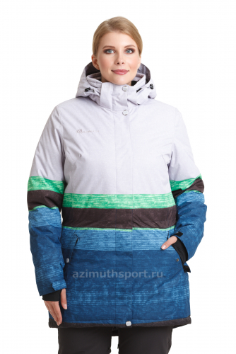 Женская куртка-парка Azimuth B 8410_75 (БР) Бело-голубой