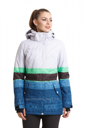 Женская куртка-парка Azimuth B 8410_75 Бело-голубой