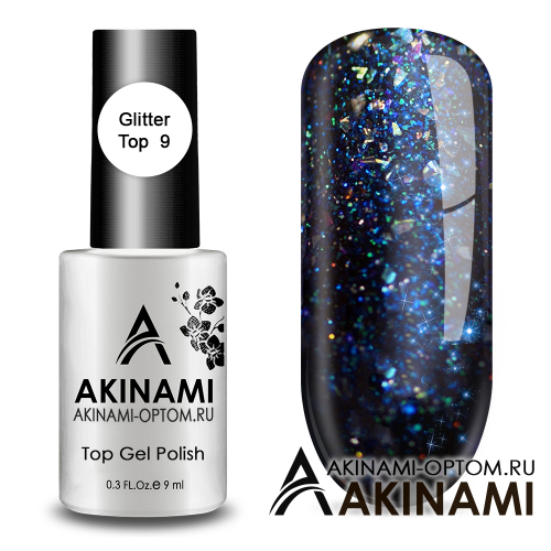 Топ для гель-лака Akinami Glitter Top 9