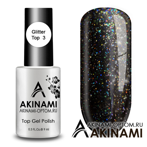 Топ для гель-лака Akinami Glitter Top 3