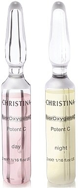 Ампулы с сывороткой для осветления кожи - Fluoroxygen + C Potent C Ampoules - Christina - 10x2мл. 