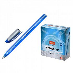 Ручка шариковая  масляная Unimax Trio DC tinted синяя (толщина линии 0.5 мм)
