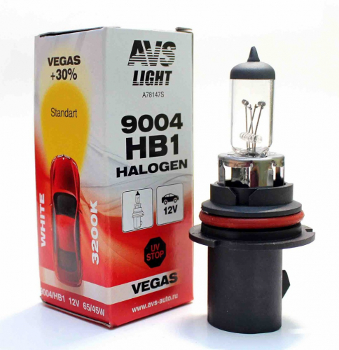 Лампа автомобильная AVS Vegas  HB1.12V.65/45W.1шт.