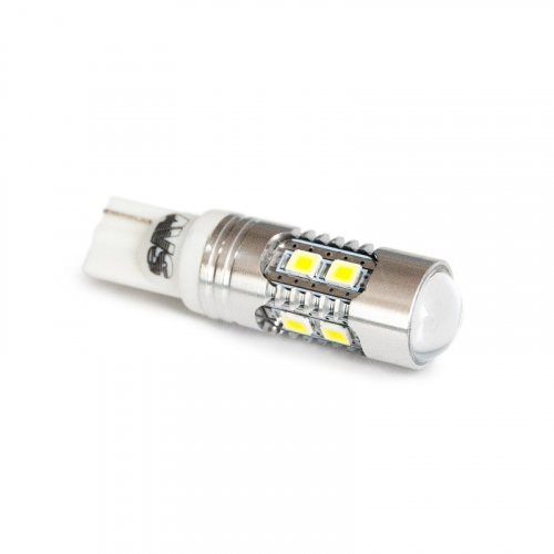Лампа светодиодная AVS Т106 Т10 (W2,1х9,5d) 10SMD 2835 12-24V, (белый), 1шт. блистер