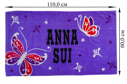 Женское дизайнерское супер полотенце Anna Sui. НЕ мнется, НЕ липнет к телу, сохраняет мягкость независимо от количества стирок №183