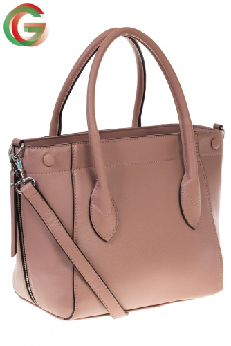 Handbag из натуральной кожи цвета пудра 6026MK5