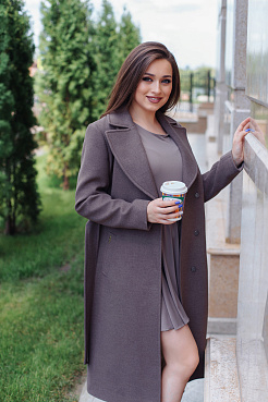 Пальто женское демисезонное 21930 (кофе)