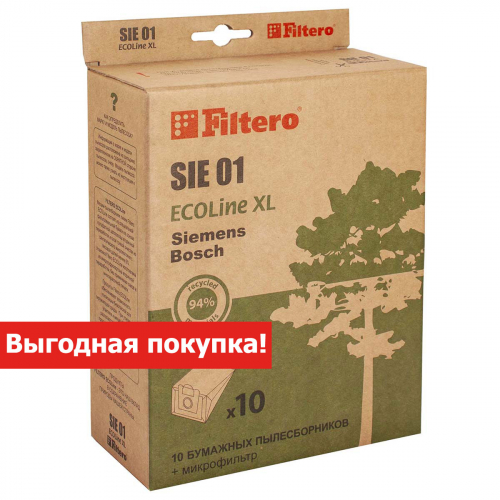 Filtero SIE 01 (10+фильтр) ECOLine XL,  пылесборники