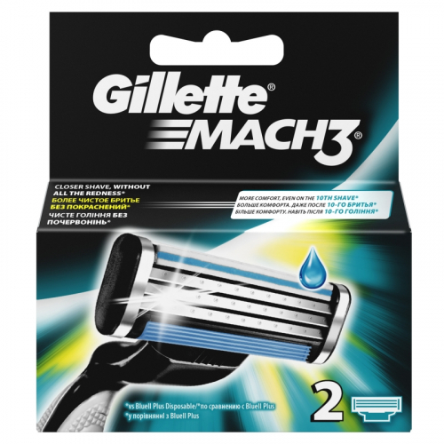 Сменные кассеты Gillette Mach 3 (2 кас) (ENG) МЯТАЯ УПАКОВКА!!!