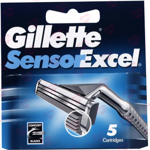 Сменные кассеты Gillette Sensor Excel (5 кас) МЯТАЯ УПАКОВКА!!!