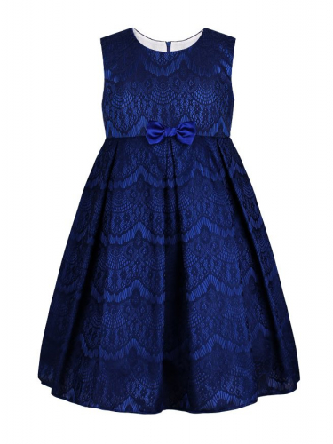 Синее нарядное платье для девочки 82623-ДН18