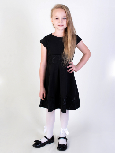 Чёрное платье для девочки 83234-ДШ19