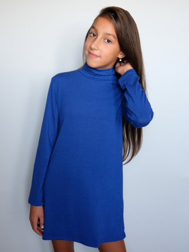 Синее платье для девочки 83683-ДОШ19