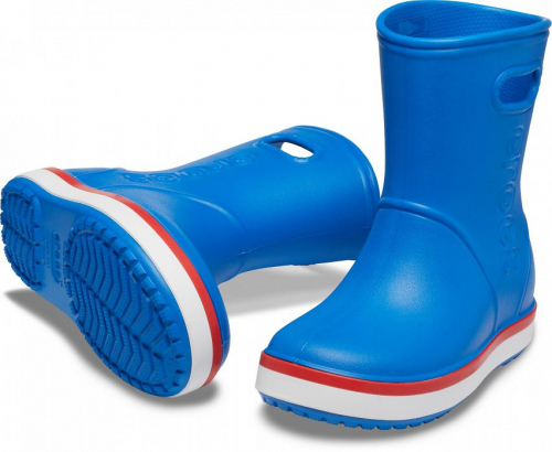 обувь детская Crocband Rain Boot K  Bright Cobalt/Flame