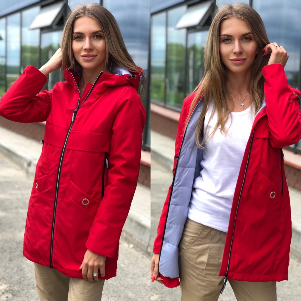 Куртка парка красная женская
