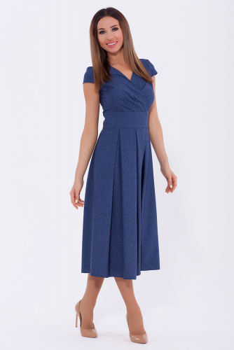 платье (Цвет: темно синий) 929-0136