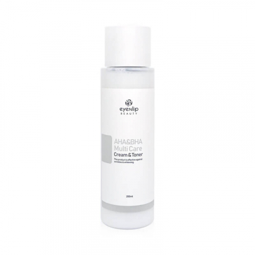 Тонер-крем с кислотами 2 в1 AHA & BHA MULTI CARE CREAM & TONER 200мл