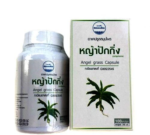НОВИНКА! Капсулы для чистки лимфы и онкопротекторного действия Kongkaherb Angel Grass Capsule, 100 капсул, Таиланд 