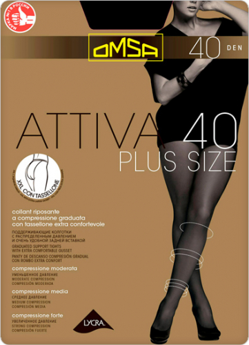 Attiva 40 XXL Plus size колготки