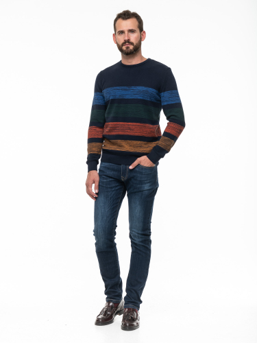 Пуловер мужской вязанный длинный рукав большого размера