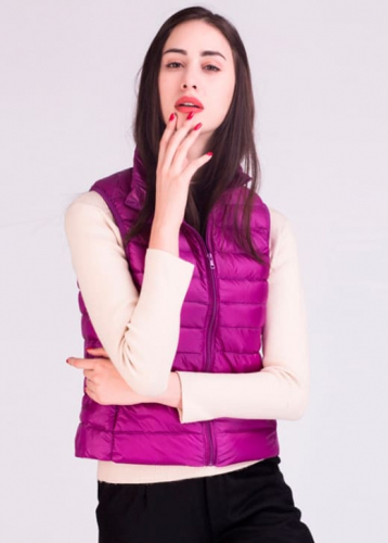 Женская жилетка фиолетового цвета WG11