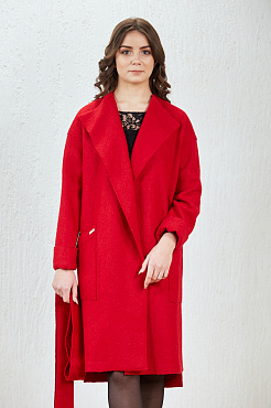 Пальто 19110 (красный/тонкая варенка)