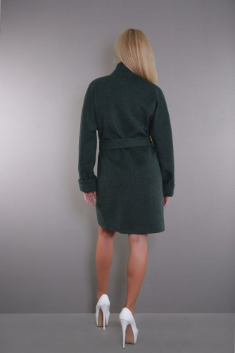 Пальто женское демисезонное с поясом 17500-800 (зеленый)