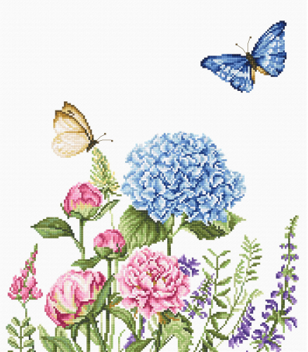 B2360 Летние цветы и бабочки (Luca-S)