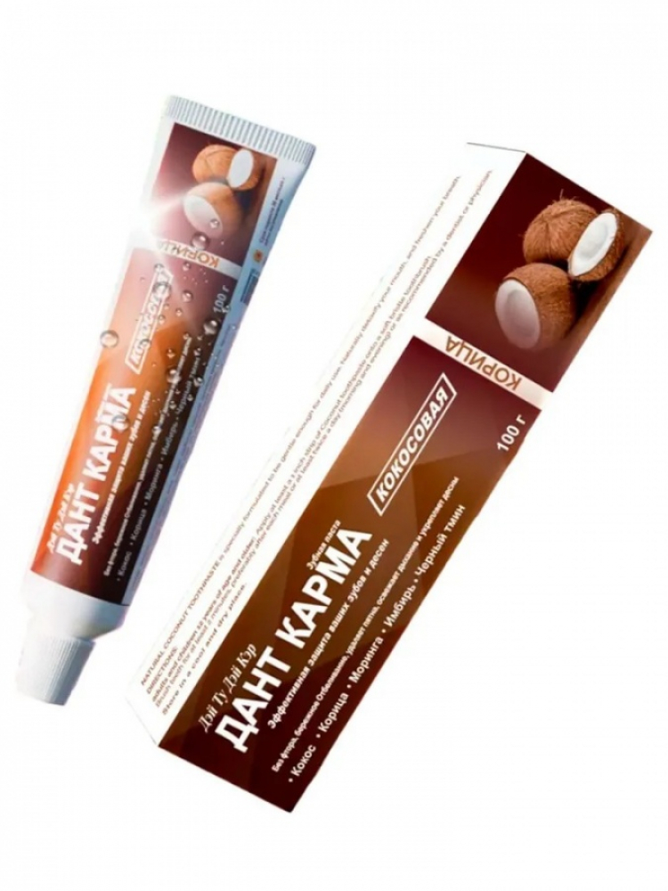 DAY2DAY Care Coconut toothpaste Дант Карма Зубная паста Кокосовая 100г