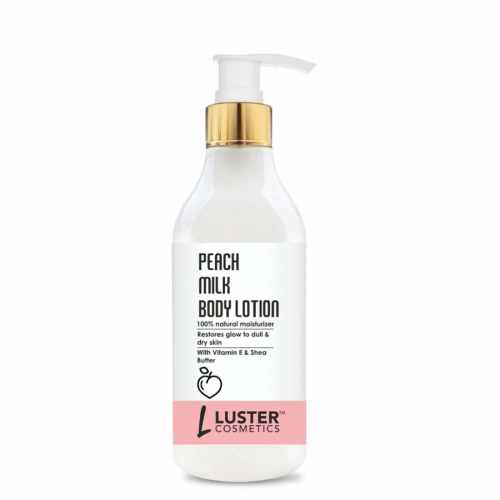 LUSTER Peach Milk Body Lotion Увлажняющий лосьон для тела с экстрактом персика и витамином Е 300мл