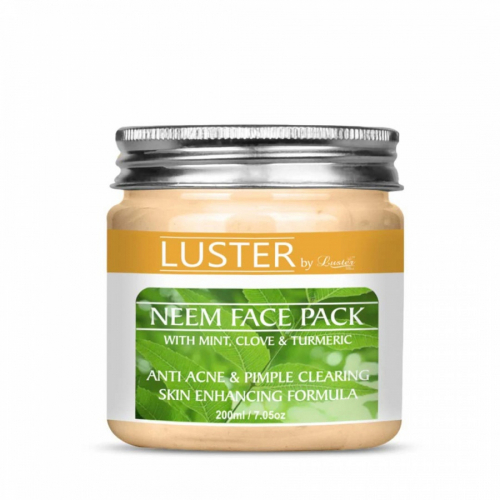 LUSTER Neem Face Pack For Acne & Pimple Clearing Очищающая маска от прыщей и акне с нимом и куркумой 200г