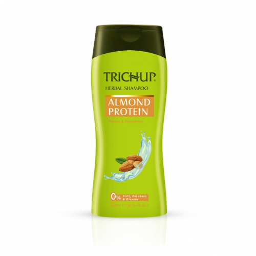 VASU TRICHUP Herbal Shampoo Almond Protein Восстанавливающий шампунь для волос с миндальным протеином 200мл