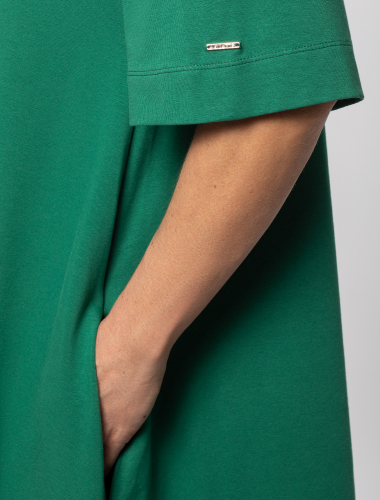 Платье А-силуэта из премиального хлопка D42.101 зеленый