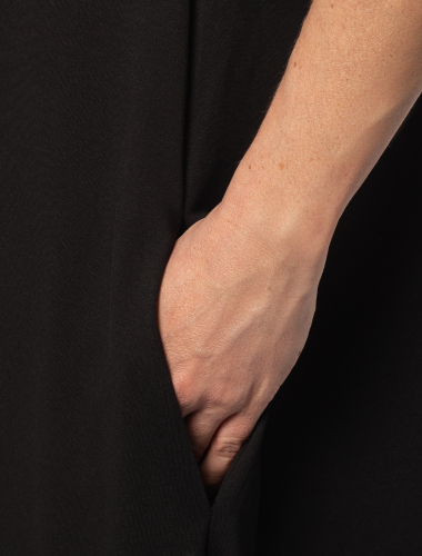 Платье А-силуэта из премиального хлопка D42.101 черный
