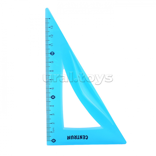 Треугольник гибкий угол 30, 18 см, в ПВХ упаковке