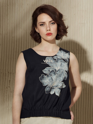 Блуза с принтом Vals        (арт. 07639-2), ООО МОНГОЛКА