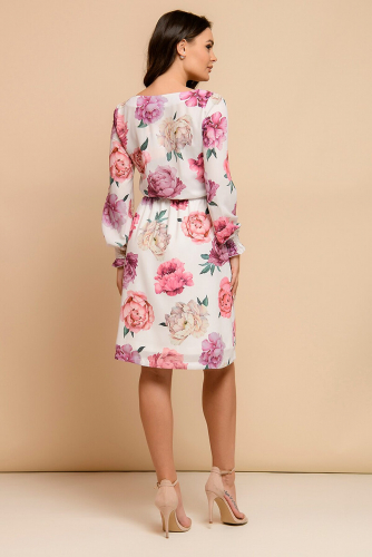 Платье 1001 DRESS #769458Белый (цветочный принт)