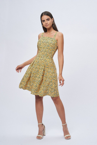 Платье 1001 DRESS #889722Желтый (принт)