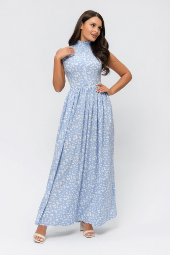 Платье 1001 DRESS #888163Голубой (принт)