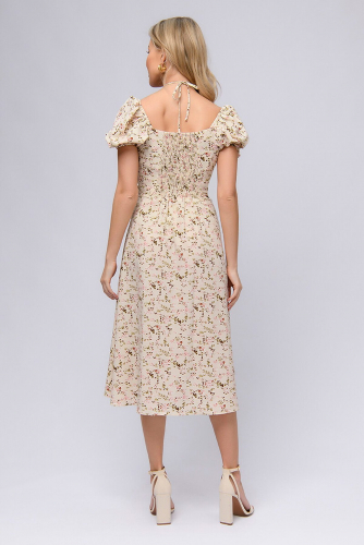 Платье 1001 DRESS #854525Бежевый (принт)