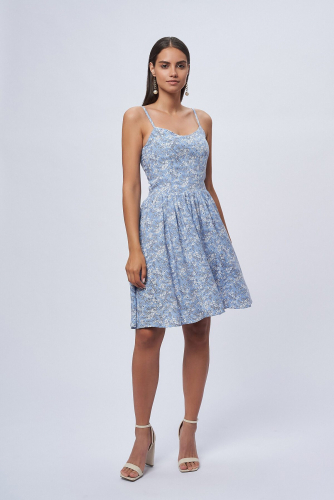 Платье 1001 DRESS #889723Голубой (принт)