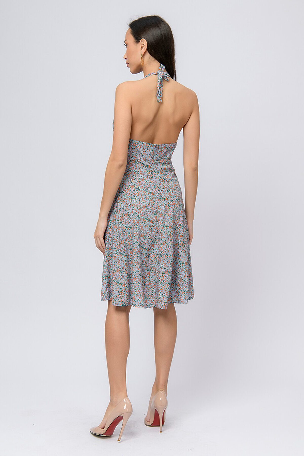 Платье 1001 DRESS #889008Голубой (принт)