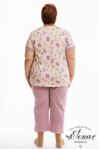 Пижама (футболка+капри) 321163б