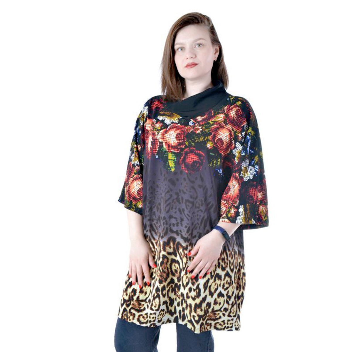 ст. цена1500руб.! Туника, трикотаж, черный